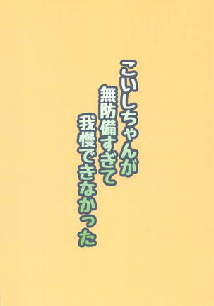 Koishi-chan ga Muboubi Sugite Gaman Dekinakatta - Page 20