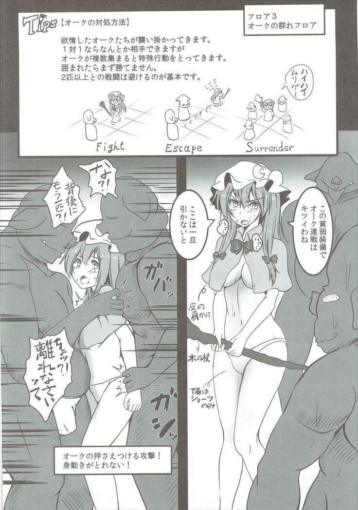 Patchouli ga Ero Dungeon de Hidoi Me ni Au Hon