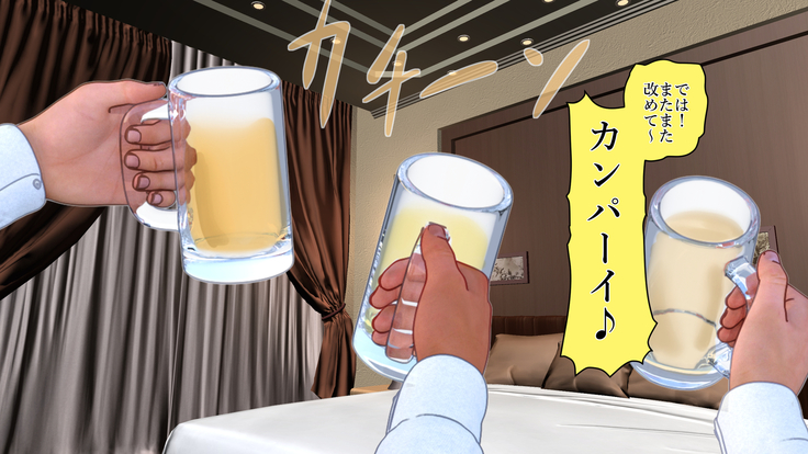 酔わせてヤッて大乱交！！ ～卒業式の飲み会でビッチ3人と乱交デビューしちゃいました～