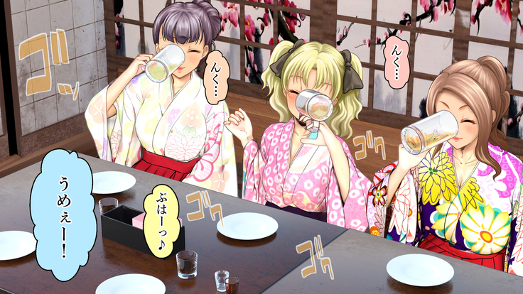 酔わせてヤッて大乱交！！ ～卒業式の飲み会でビッチ3人と乱交デビューしちゃいました～