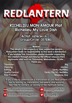 RICHELIEU MON AMOUR Plat | Richelieu My Love Dish Page #31