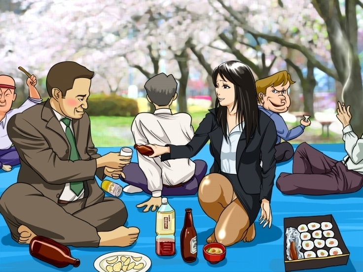 Cherry blossom viewing party is an unrestricted binge