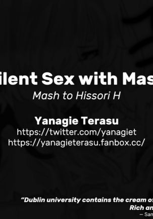Mash to Hissori H | Silent Sex with Mash Page #15