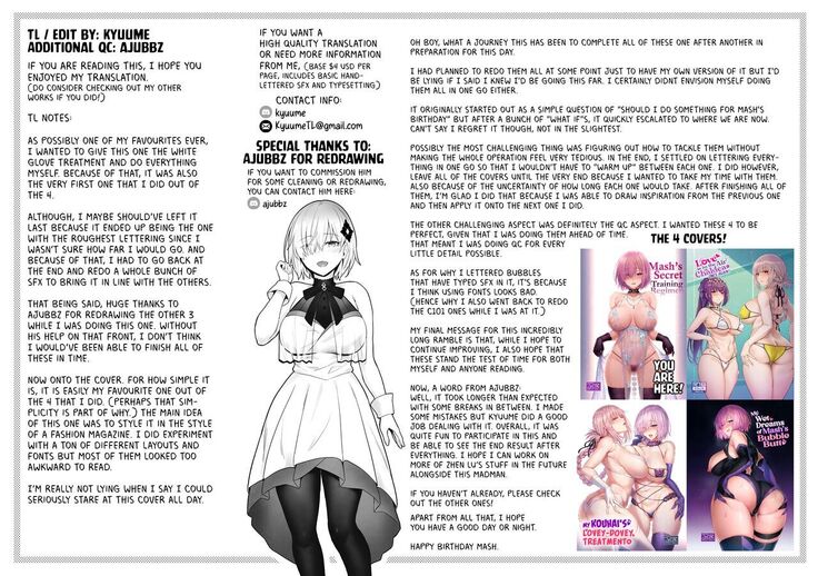 Mash no Himitsu Tokkun | Mash's Secret Training Regimen