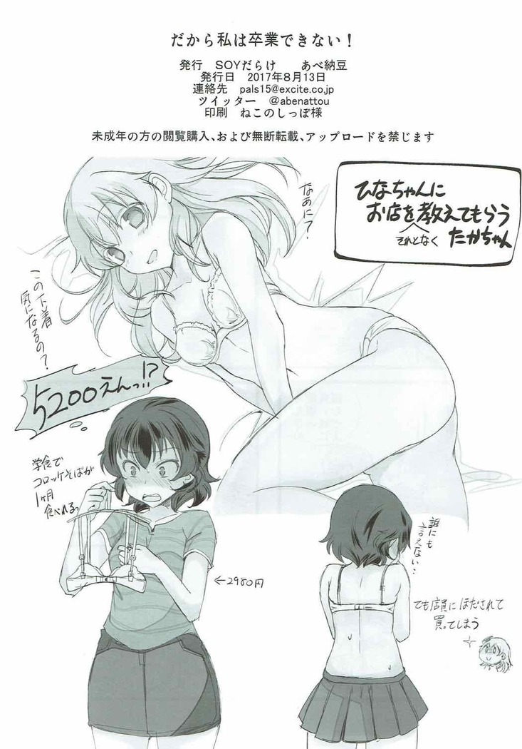 Dakara Watashi wa Sotsugyou dekinai!
