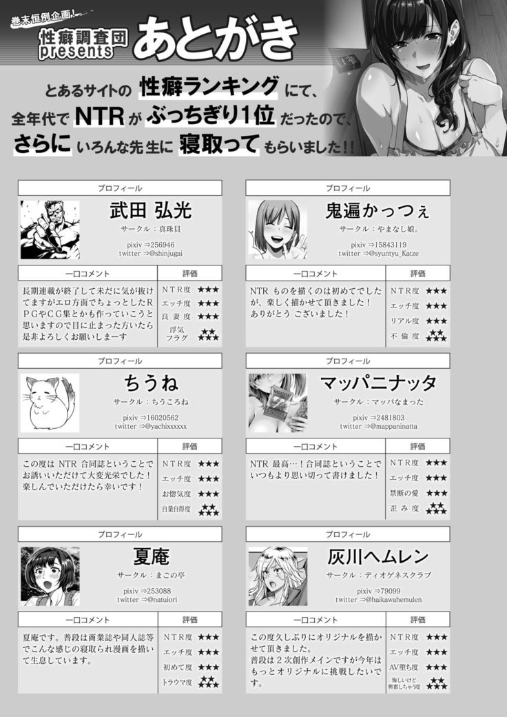 Toaru Site no Seiheki Ranking nite, Zennendai de NTR ga Bucchigiri 1-i Datta no de, Sara ni Ironna Onnanoko o Netotte Moraimashita!!