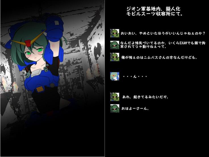 ジオンの量産型が奪取した連邦のMSにあれこれする。