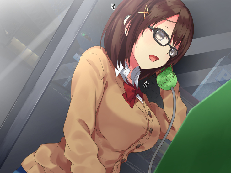 電話ボックスの中でオヤジチ○ポにハメられた少女