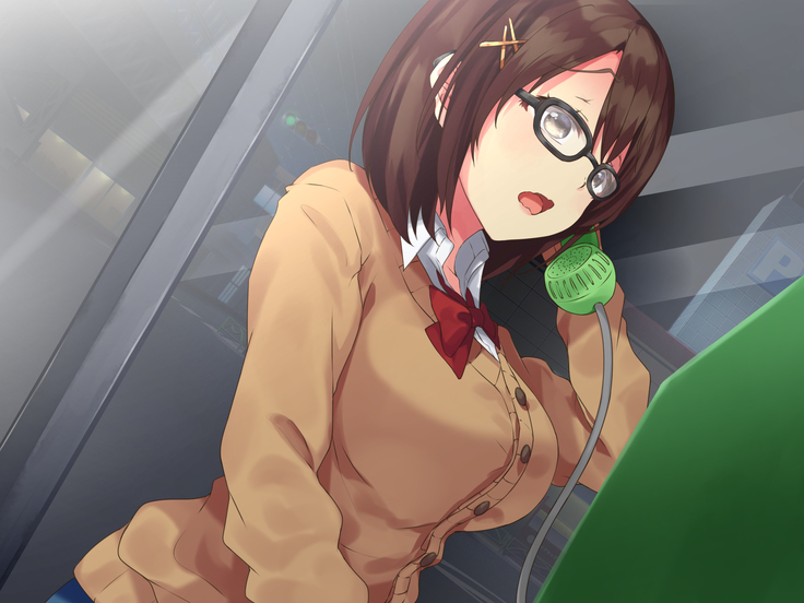 電話ボックスの中でオヤジチ○ポにハメられた少女
