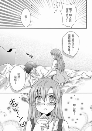 Koisuru Asuna wa Setsunakute Kirito-kun o Omou Totsui Ijiwaru Shichauno | 热恋中的亚斯娜想与桐人这样那样 - Page 15