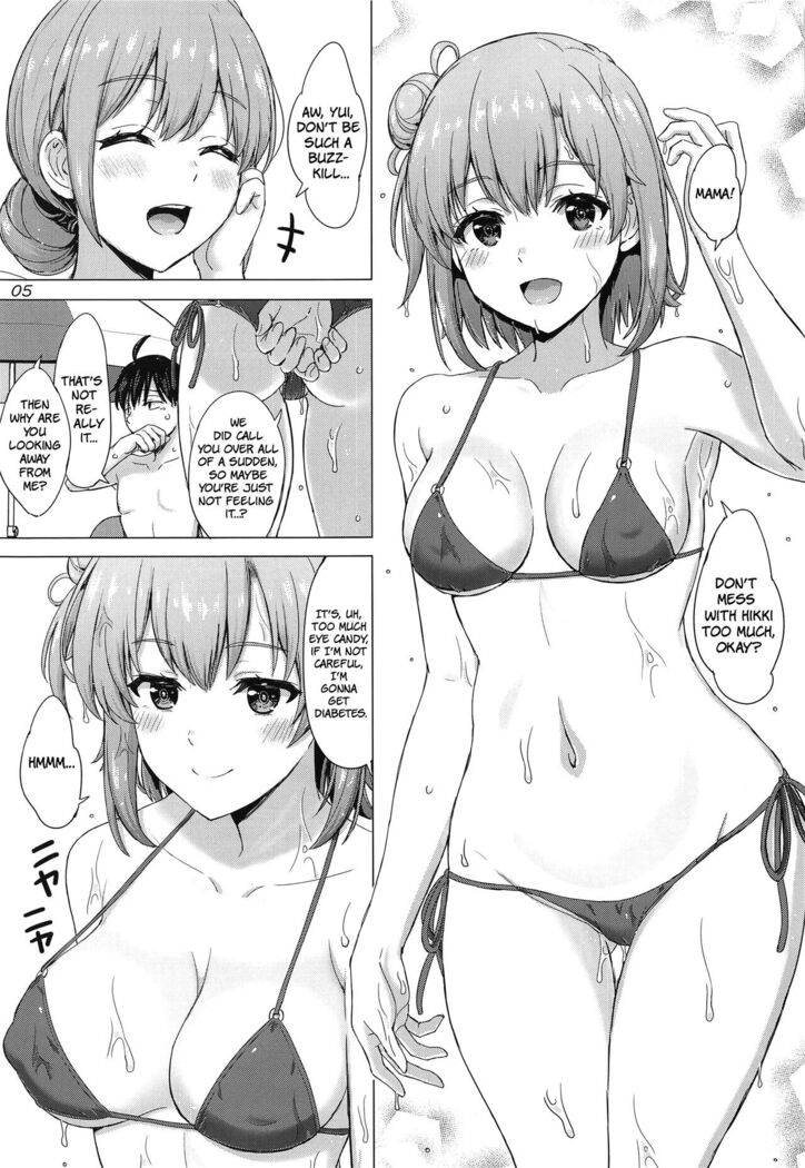 Jounetsuteki na Natsu no Resort o Yuigahama Oyako to. | A Passionate Summer Resort with the Yuigahamas.