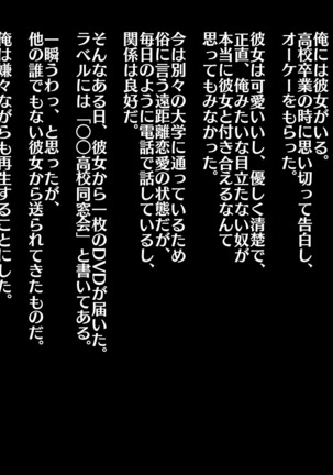 Enkyori Kanojo no Video Letter ~Dousoukai de Dekachin DQN ni Netorareta Kanojo~