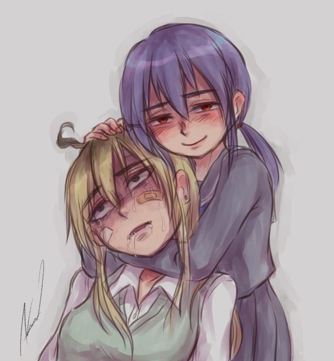 yandere JC to aisare JK | 얀데레 여중생과 사랑받는 여고생
