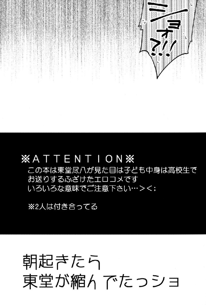 Asa Okitara Tdoudou ga Chijindeta sho | When I woke up this morning Todo had shrunk sho