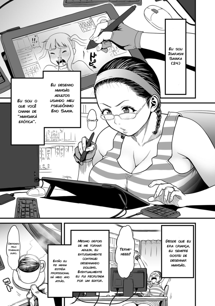 Onna Eromangaka ga Inran da nante Gensou ja nai? 1-2 | Não é uma Fantasia uma Artista de Mangás Eróticos ser uma Pervertida? 1-2