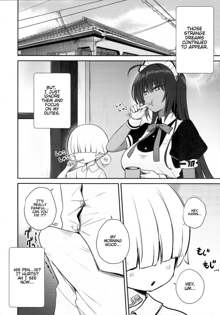Karin-chan no Ura Shinpi Kaihou ~Suimin Zecchou, Kaishi~ Hen | Karin's Mysterious Awakening ~ Sleep, Climax, Beginning