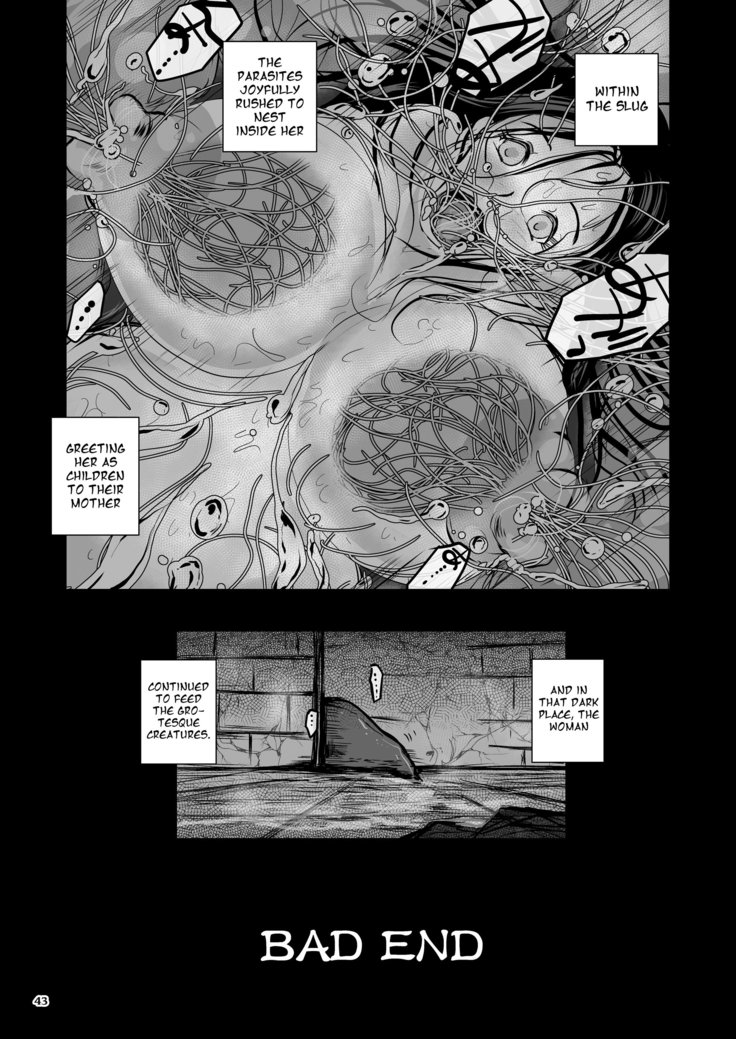Parasitized Giant Slugs V.S. Sorceress of the Black Hair as Aura
