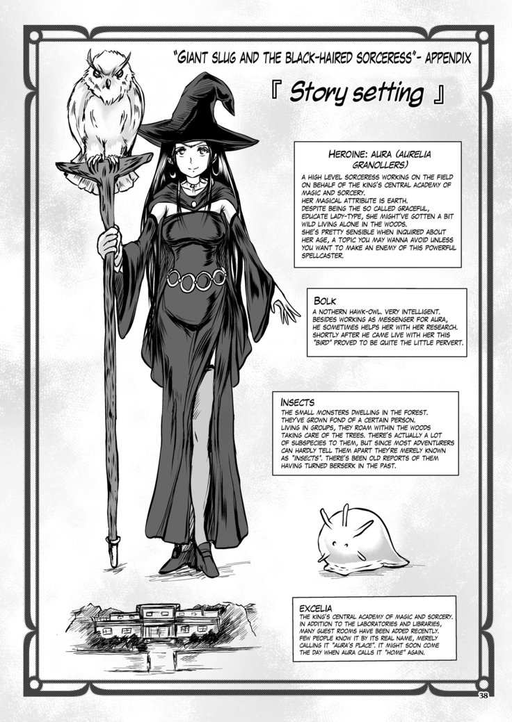 Parasitized Giant Slugs V.S. Sorceress of the Black Hair as Aura