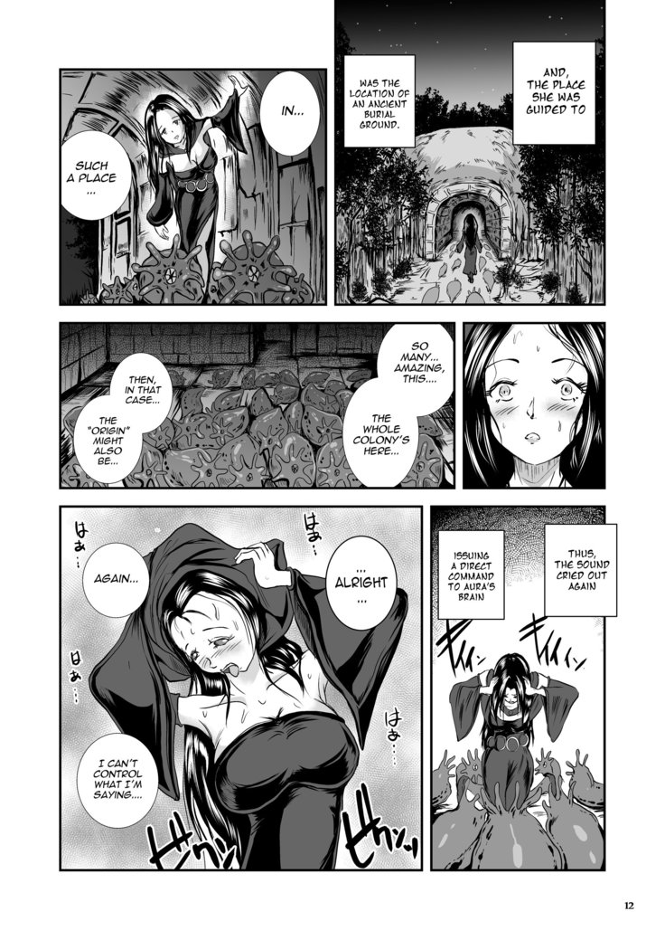 Parasitized Giant Slugs V.S. Sorceress of the Black Hair as Aura
