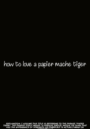 Hariko no Tora no Aishikata | How to Love a Papier Mache Tiger Page #4