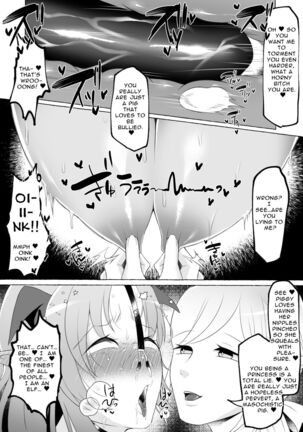 Mikudashiteta Otoko Ika no Gehin Chinpo Nou ni Natte Elf Bijo-tachi ni Nakadashi Shimakutta Ageku Shasei no Tame ni Buzama Sarashite Daiji na Kuni made Horoboshichau Hanashi - Page 26