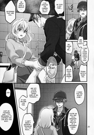 Futanari ni Natte Shimatta Taji Musho Manager no Watashi ga Eroero Beast de Wadai no Idol Ryu○suke Tsunashi-san to Himitsu no Shitagi Trade - Page 26