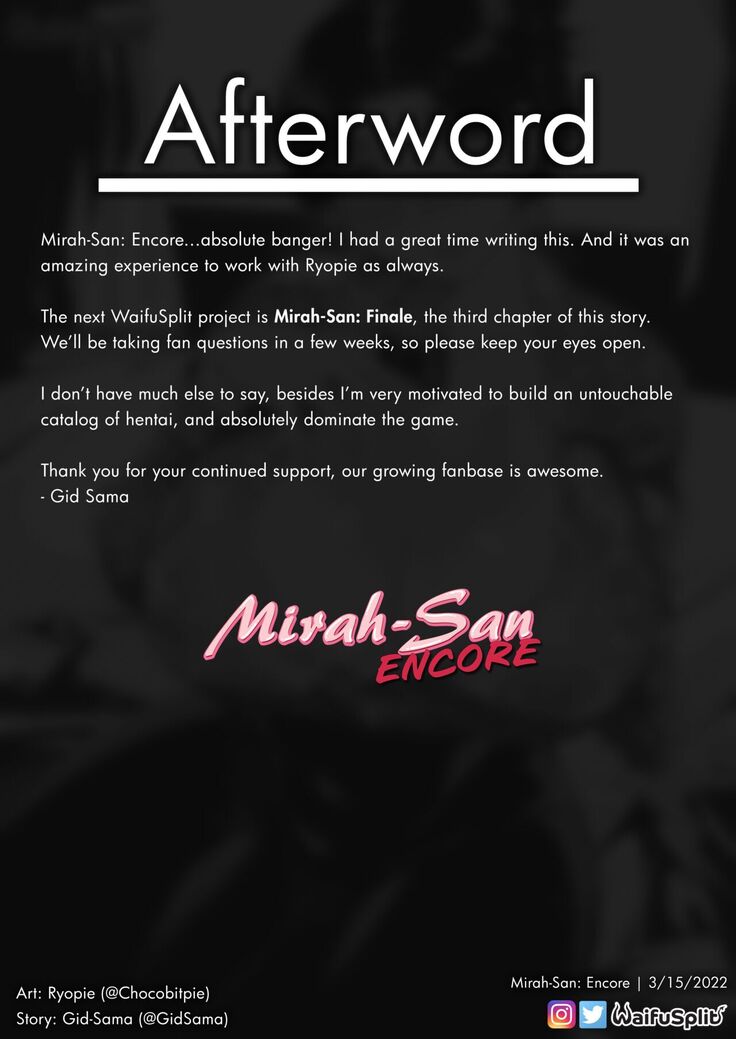 Mirah-San Encore