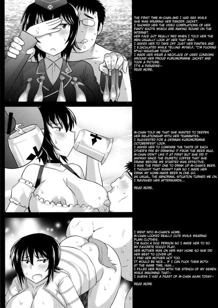 Girls & Semen 2 ~Nishizumi Maho ga Sukebe Oyaji to Enkoudou Shoubu! Seishi Tekkoudan Shuuchuu Shageki de Shojomaku Soukou Kantsuu & Dengeki Seishoku Sakusen Sarechau Hon~