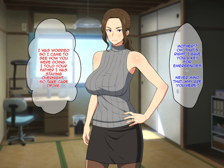 Ore no Kaa-san ga Muchimuchi Bakunyuu de Gaman Dekinai | Because of my Mother's Big Tits I Can't Control Myself