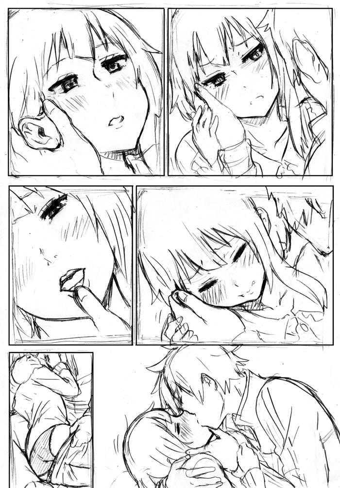Megumin and kissing