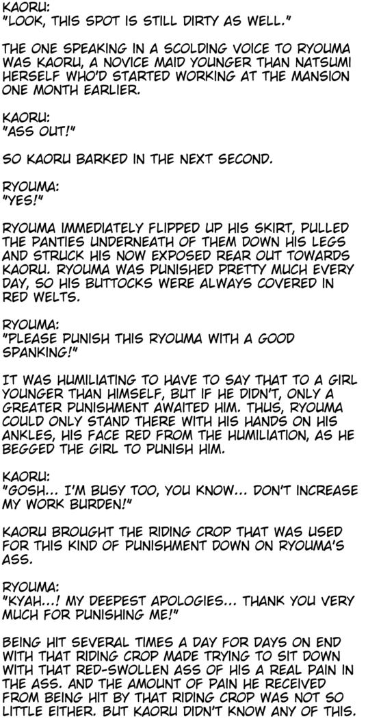 The M-to-F'ed son of a distinguished family - The spoiled rotten brat who was made a maid -