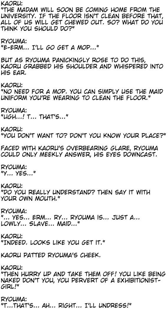 The M-to-F'ed son of a distinguished family - The spoiled rotten brat who was made a maid -