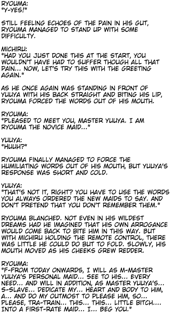 The M-to-F'ed son of a distinguished family - The spoiled rotten brat who was made a maid -