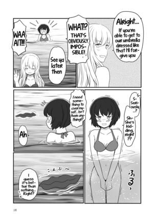 A yuri couple does exhibitionism at the beach Page #18