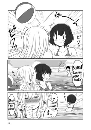 A yuri couple does exhibitionism at the beach Page #14