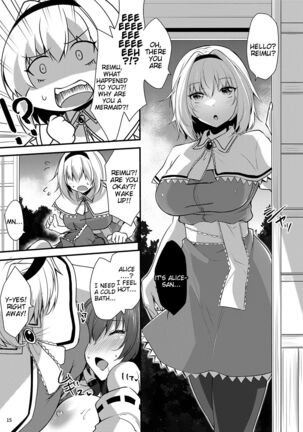 Wakasagihime ga Reimu to Alice ni Hyoui Shitara Page #14