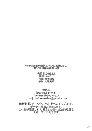 Wakasagihime ga Reimu to Alice ni Hyoui Shitara Page #27