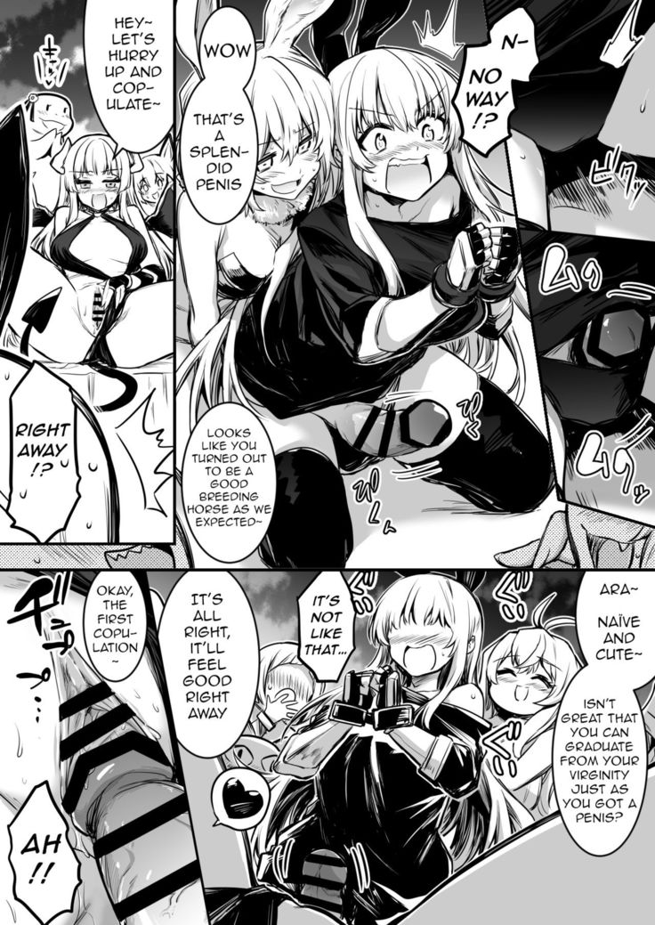 The Bewildered Adventurer-chan is Caught and Reverse-Raped as the Penis She Grew Gets Aroused by the Female Demons