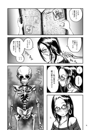 書庫の骸骨兵士 乳首に入れる骨の指 Page #6