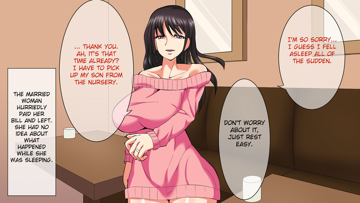 Kissaten de Kutsurogu Muchimuchi Hitozuma o Nemurasete Nakadashi Zanmai!! | Sending a Busty Married Woman to Sleep at a Coffee Shop, It's Creampie Festa!!