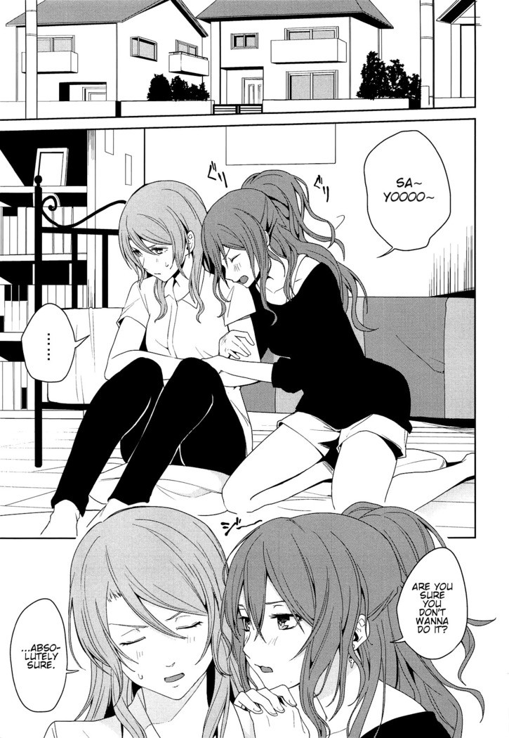 "...Shiyo?" "Dame desu"