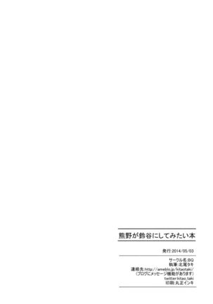 A Book Where Kumano Does What She Wants to Suzuya Page #25