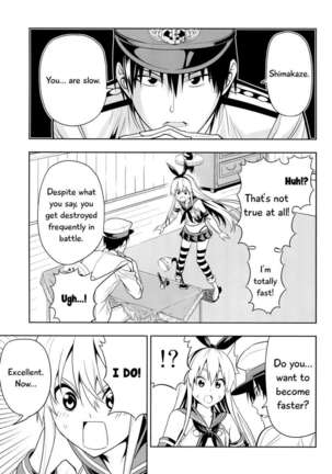Tricking and Sexual Harassing Shimakaze, Who Wants to Become Faster Page #2