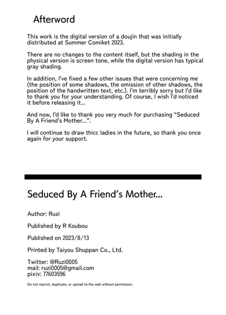Tomodachi no Okaa-san ni Sasowarete... | Seduced By A Friend's Mother...