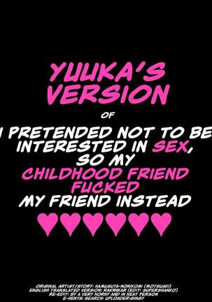 YUUKA'S VERSION of Because my childhood friend is not interested in sex, I fucked his friend instead Page #3