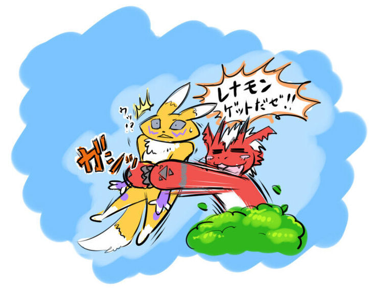 Renamon x Growlmon