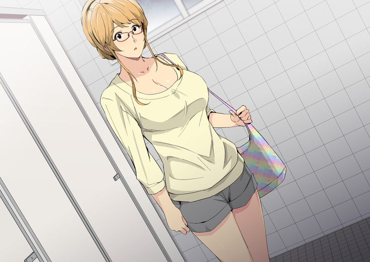 Toaru Kouen no Danshi Toile de, Erokute Kirei na Onee-san to Saikai Shita.