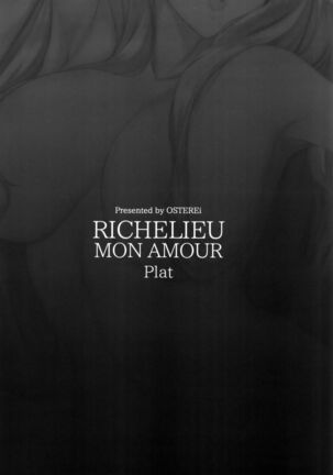 RICHELIEU MON AMOUR Plat Page #29