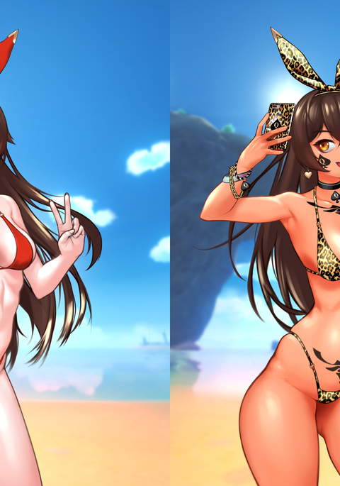 Genshin_Amber_swimsuits