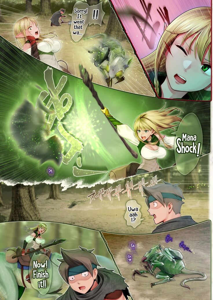 Fel to Mana no Mori -Taieki de Tairyoku Kaifuku sasetekureru Bakunyuu Healer Elf- | Fel and the Forest of Mana -The big titty elf healer recovers my stamina with her bodily fluids-